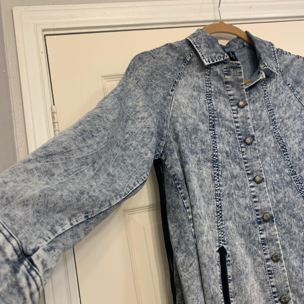 Denim Button-Up Jacket - Picture 2 of 6